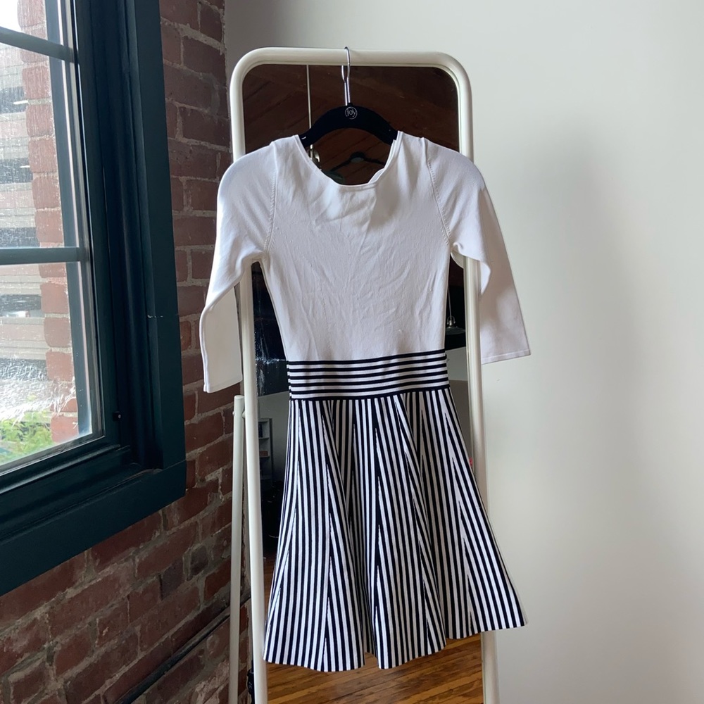 BCBG black and white dress